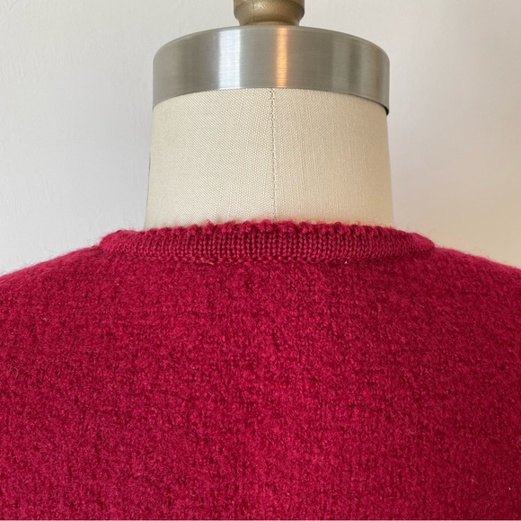 Vintage EUC 80’s CARROLL REED Wool Cropped Cardigan Sweater Small Red - Picture 13 of 16